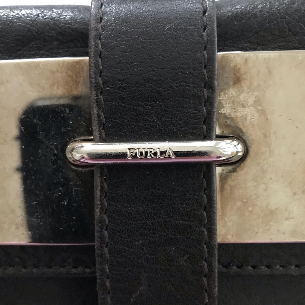 Furla  vintage leather mini bag w/ chain - Picture 5 of 12